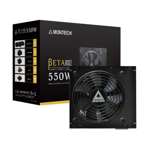 Montech Beta 550 550W 80 Plus Bronze Certified Power Supply(Used)