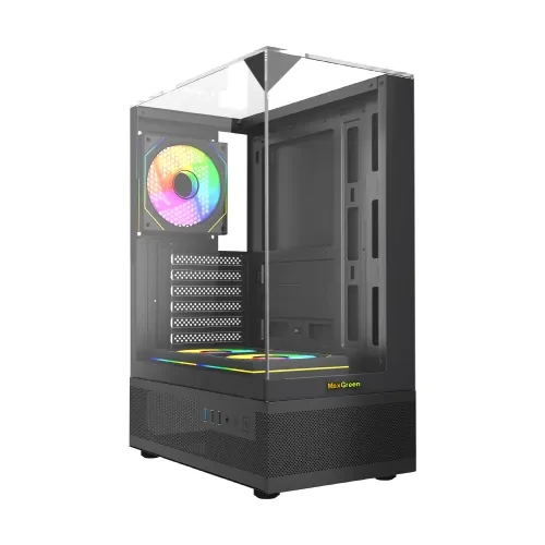 MaxGreen 190-1 Mid-Tower ATX Casing With 3x MaxGreen M57 ARGB Fan (Used)