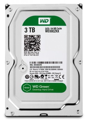 Western Digital Green WD30EZRX 3TB 7200 RPM Desktop HDD (Used)
